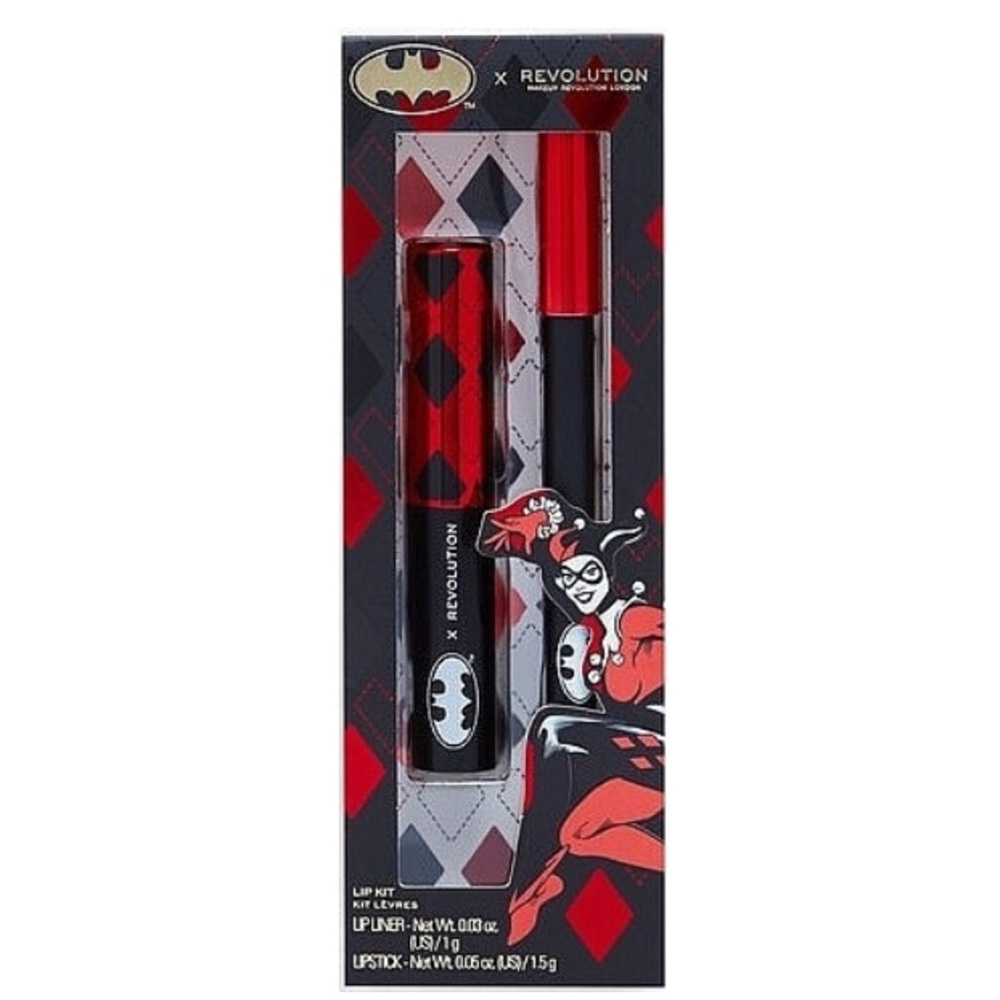 DC Comics x Revolution Harley Quinn Lip Kit Set‎ Costume Halloween Cosplay